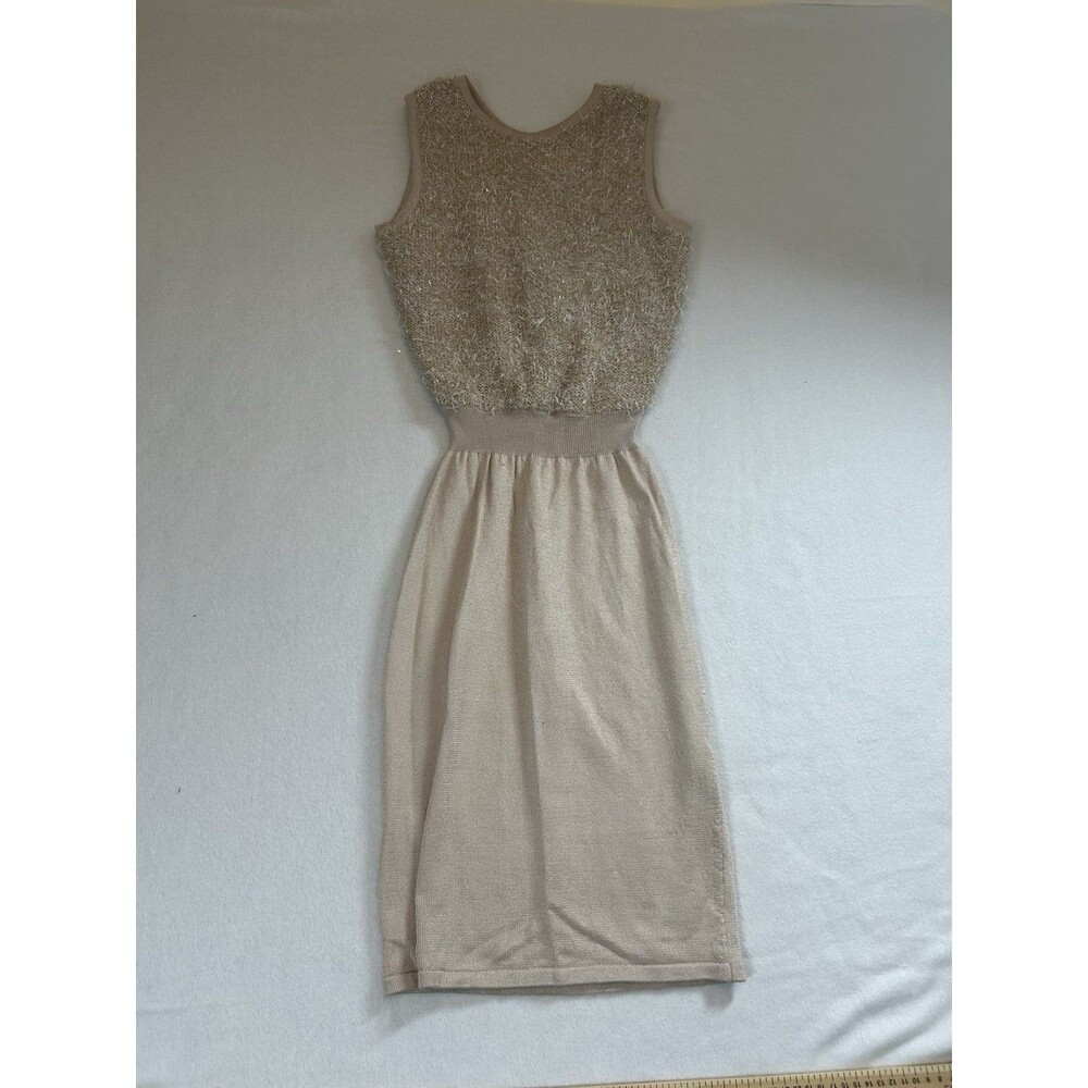 Marc New Yoyk Women's Sweater Dress XS Beige Stretch Sleeveless 217